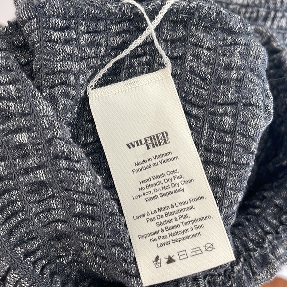 NWT ARITZIA Wilfred Free Women Smocked Shayk Dress XXS HEATHER cloudy - Picture 6 of 7